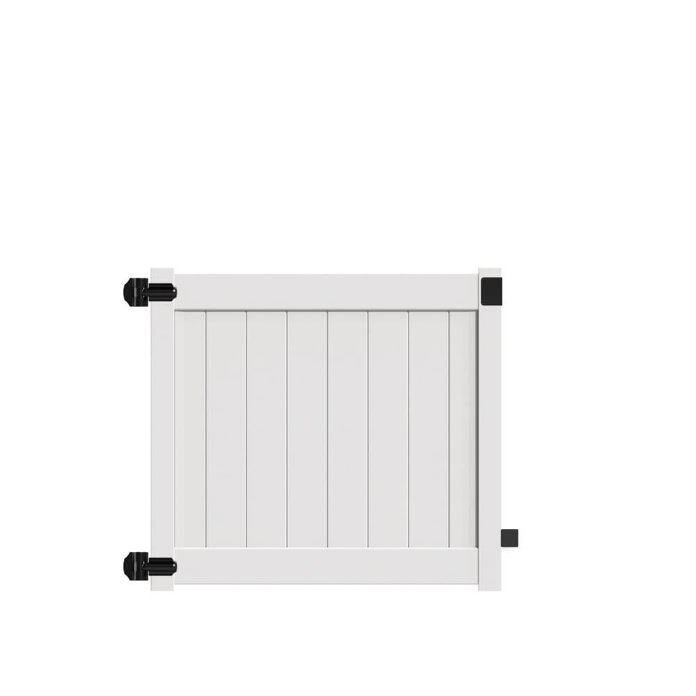 Freedom Bolton 4-ft H x 5-ft W White Vinyl Fence Gate Kit (Unassembled)