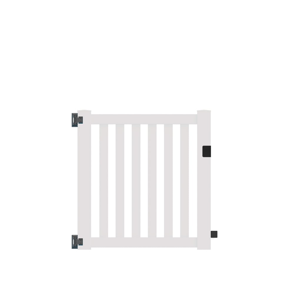 Freedom Durham 4-ft H x 4-ft W White Vinyl Fence Gate Kit (Unassembled)