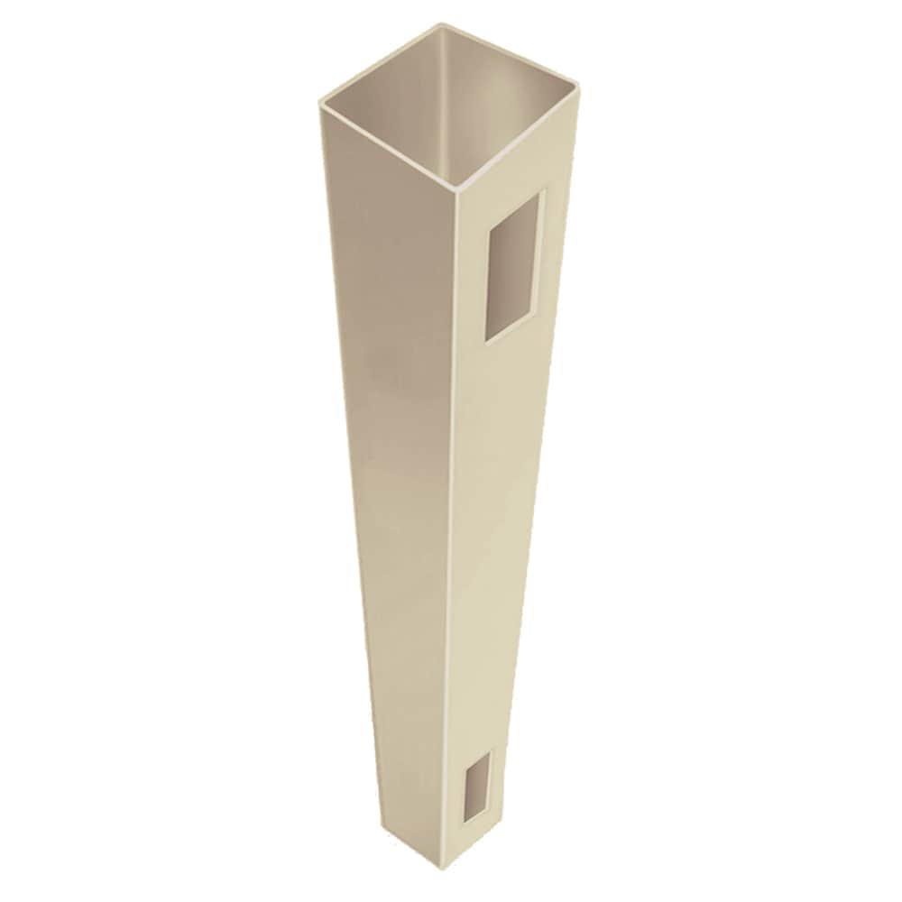 Freedom Waverly 9-ft H x 5-in W Sand Vinyl End Fence Post (Assembled)