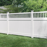 Freedom Portsmouth 6-ft H x 8-ft W White Vinyl Fence Panel (Unassembled)