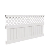 Freedom Conway 4-ft H x 8-ft W White Vinyl Fence Panel (Unassembled)