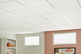 Armstrong Ceilings Oasis 24-in x 24-in White Smooth Drop Acoustic Ceiling Tiles, Tegular 15/16-in Grid, 16-Pack (64 sq ft)