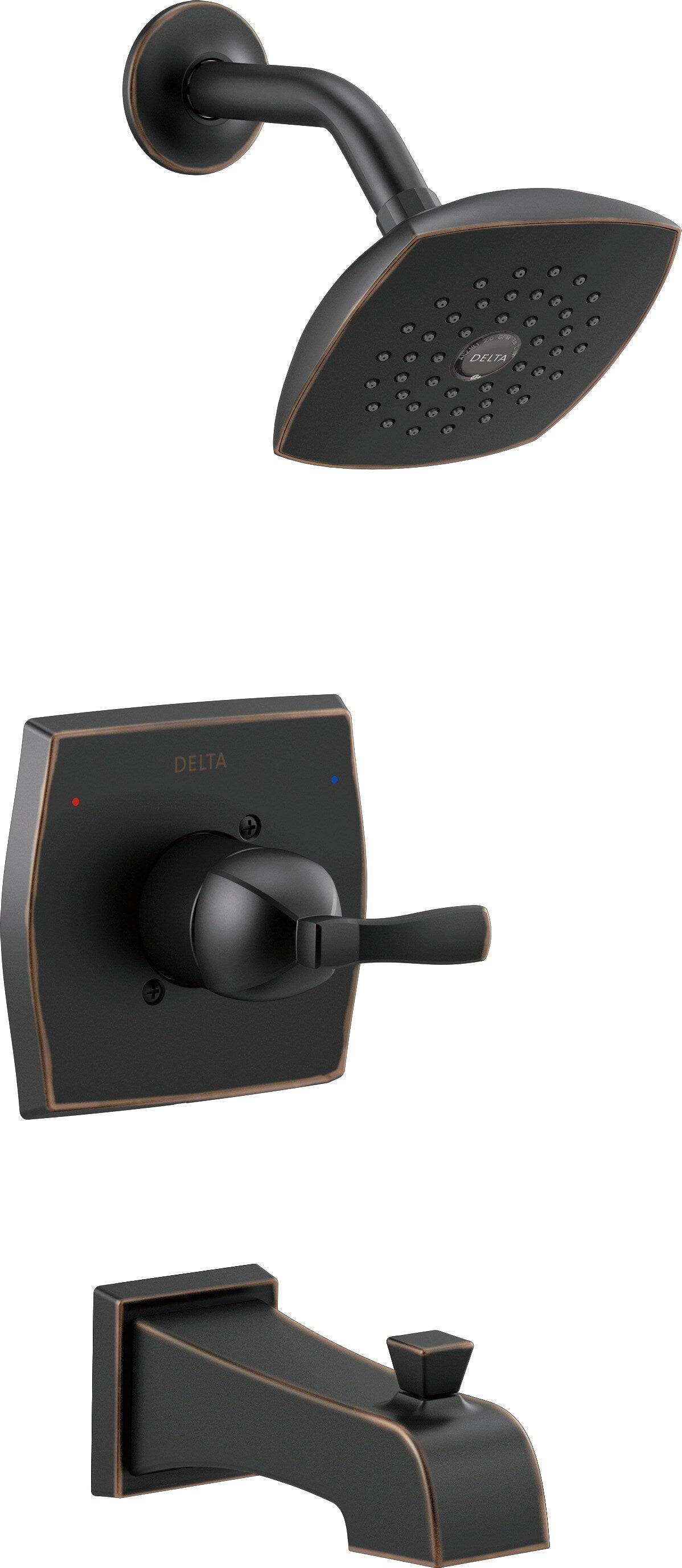 Delta Flynn Oil Rubbed Bronze 1-Handle Bathtub and Shower Faucet with Valve