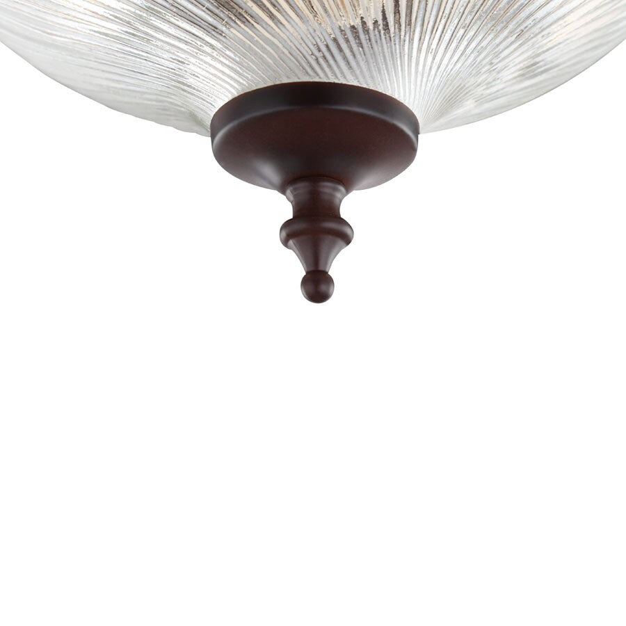 Project Source 11-in Painted Oil-Rubbed Bronze Traditional Flush Mount Light