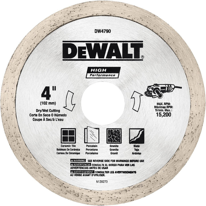 DEWALT 4-in High-Performance Tile Cutting Blade, Aluminum Oxide