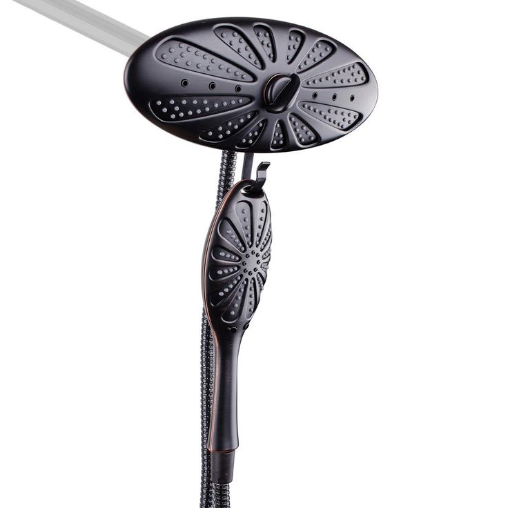 4-Spray 11 in. Oval Dual Showerhead and Handheld Showerhead in Oil-Rubbed Bronze