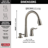 Delta Kate Stainless 1-Handle Deck-Mount Pull-Down Handle Kitchen Faucet