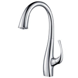 Spot Free Ansel Single-Handle Pull-Down Sprayer Kitchen Faucet in All-Brite Stainless Steel - Super Arbor