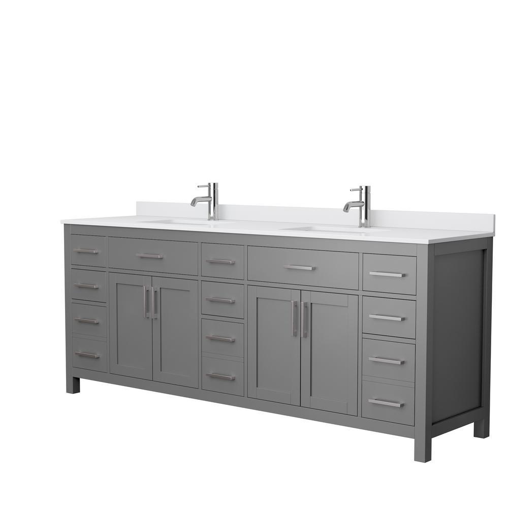 Beckett 42 in. W x 22 in. D Single Vanity in White with Cultured Marble Vanity Top in White with White Basin - Super Arbor