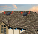 750 CFM Black Resin Solar Powered Attic Fan with Adjustable Thermostat - Super Arbor