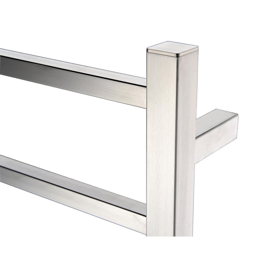 Charles Series 6-Bar Stainless Steel Wall Mounted Electric Towel Warmer Rack in Brushed Nickel - Super Arbor