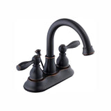 Mandouri 4 in. Centerset 2-Handle High-Arc Bathroom Faucet in Bronze