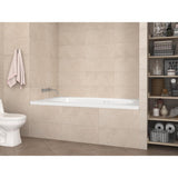 Tiger's Eye 6 ft. Rectangular Drop-in Whirlpool Bathtub in White - Super Arbor