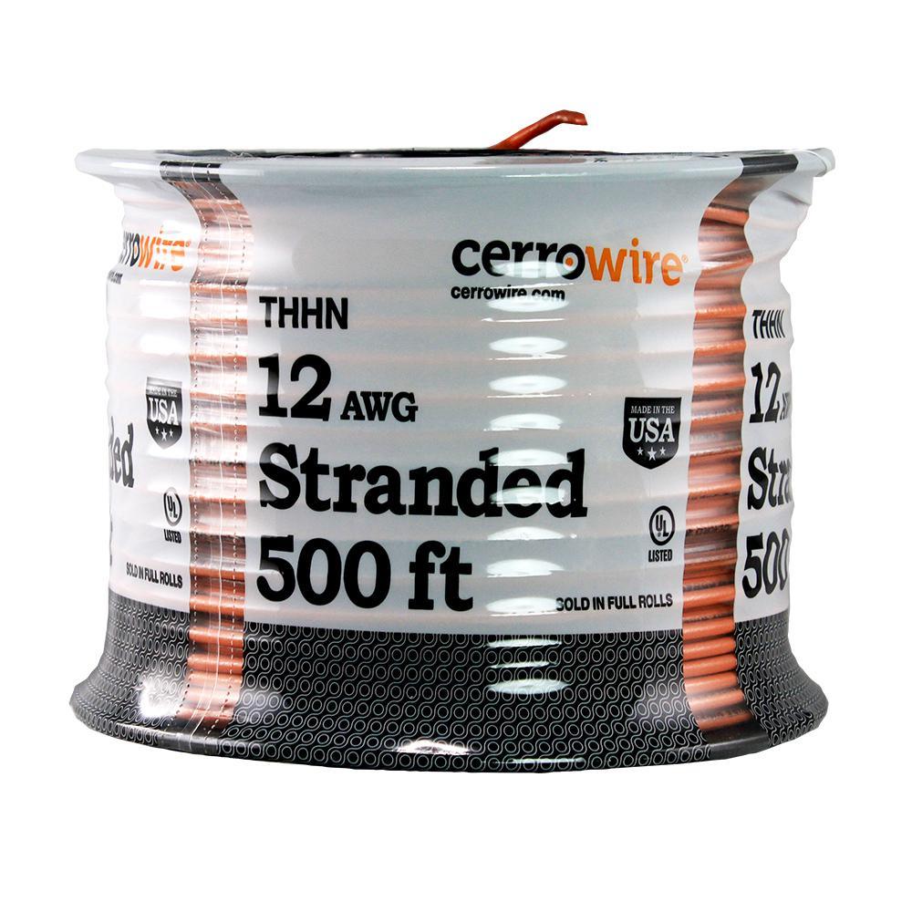 500 ft. 12/1 White Stranded THHN Wire - Super Arbor