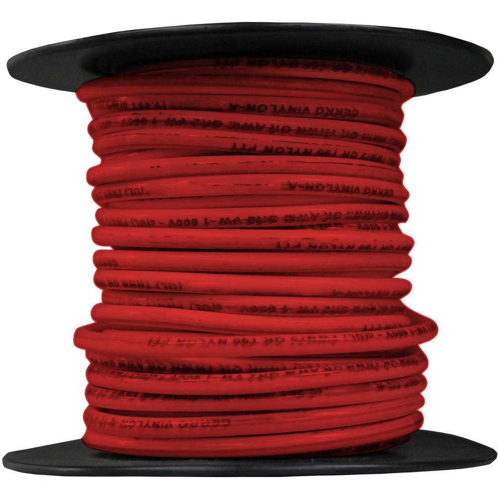 500 ft. 12/1 Red Solid THHN Wire - Super Arbor