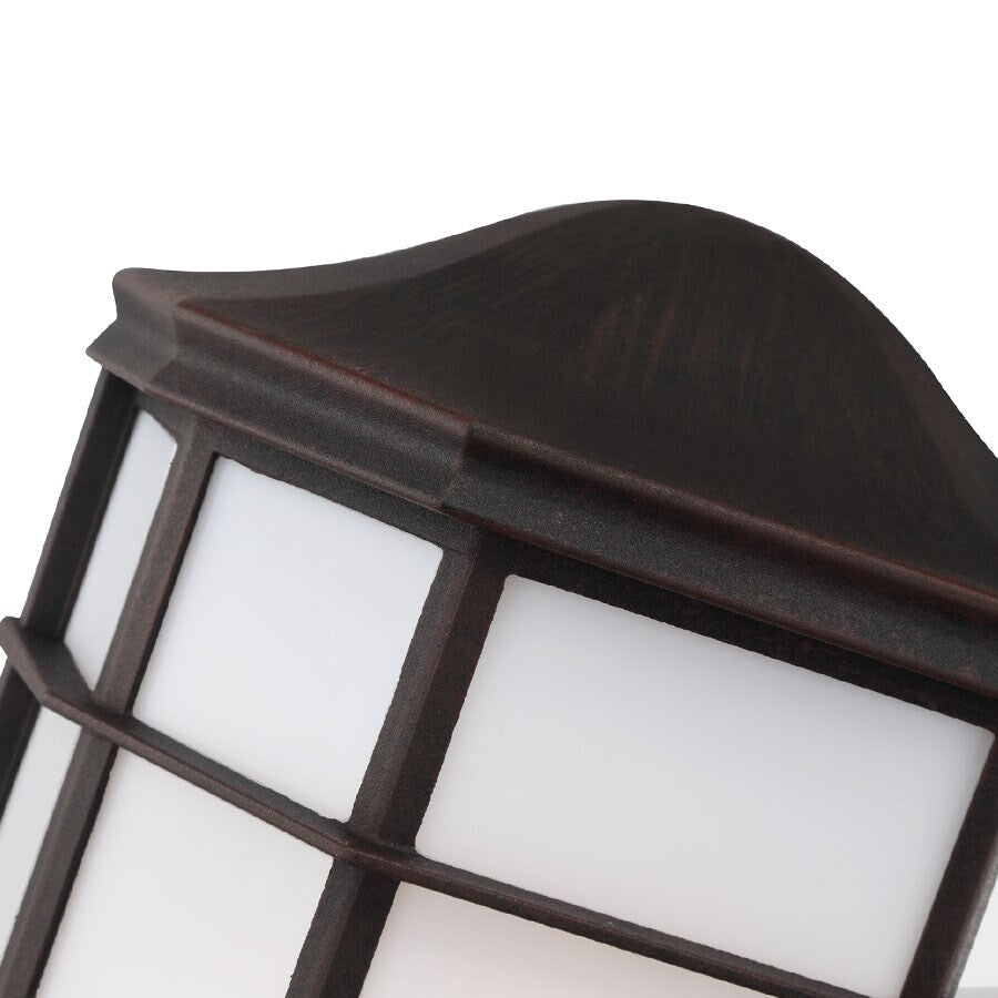Portfolio 9.61-in H Rust Medium Base (E-26) Outdoor Wall Lantern