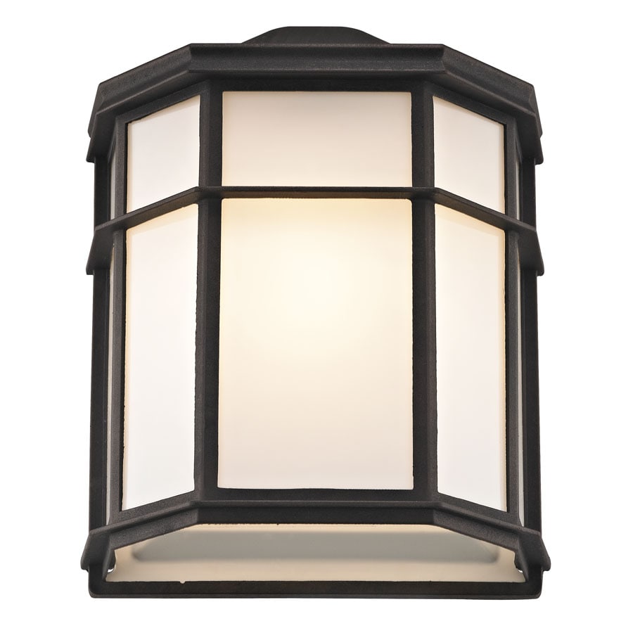 Portfolio 9.61-in H Rust Medium Base (E-26) Outdoor Wall Lantern