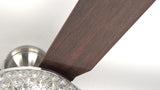 Harbor Breeze Parklake 52-in Brushed Nickel Indoor Ceiling Fan with Crystal Light Kit & Remote, 5-Blade