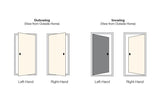 Therma-Tru Benchmark Doors TerraCourt 36-in x 80-in Fiberglass Center Arch Lite Left-Hand Inswing Ready to Paint Unfinished Prehung Single Front Door with Brickmould