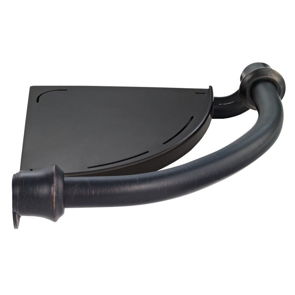 Delta Traditional 8.92-in Venetian Bronze Wall Mount Grab Bar with Corner Shelf