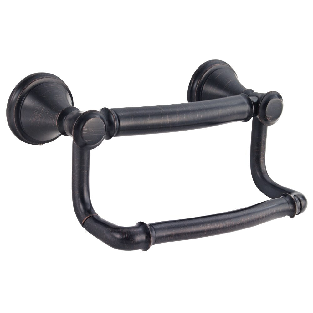 Delta Traditional 6.86-in Venetian Bronze Wall Mount Grab Bar with Pivoting Toilet Paper Holder