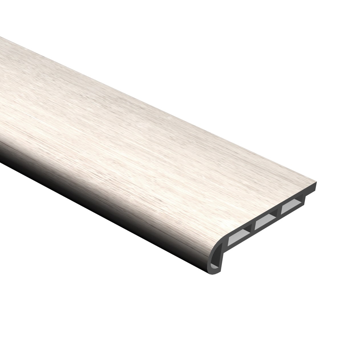 Cali Bamboo Vinyl Plus 2.07-in x 72.83-in White Aspen Prefinished Stair Nosing