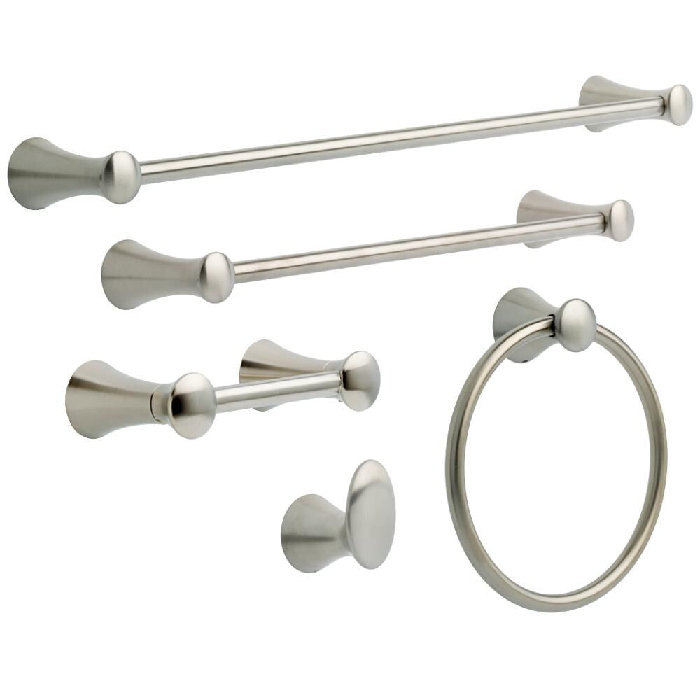 Delta Lahara Single Wall-Mount Towel Hook in Brilliance Stainless Steel, 2.85-in H x 1.98-in W x 2.37-in D