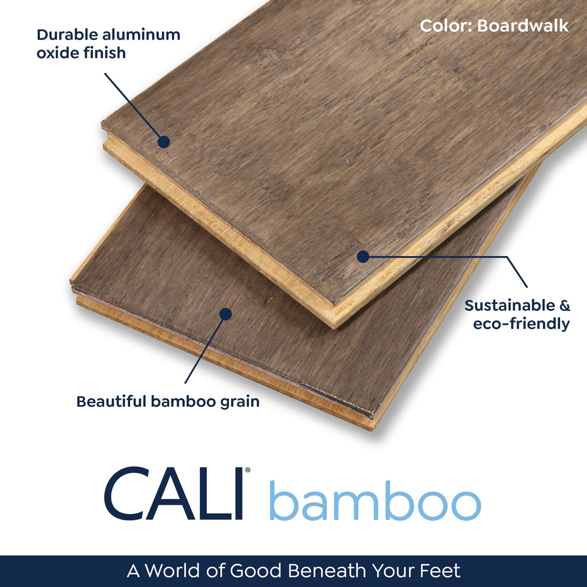 Cali Bamboo Fossilized 5.375-in Boardwalk Bamboo Handscraped Solid Hardwood Flooring (26.89-sq ft)