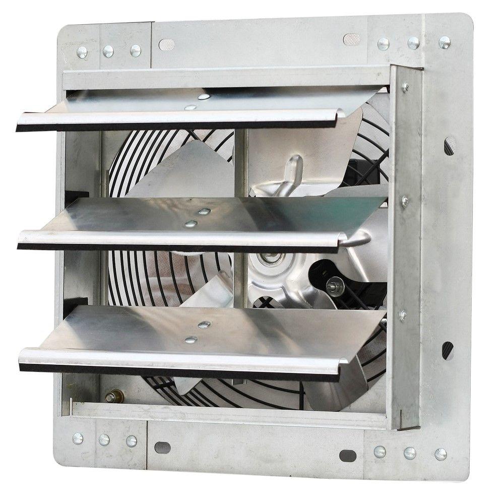 3368 CFM Silver Electric Powered Gable Mount Shutter Fan/Vent - Super Arbor