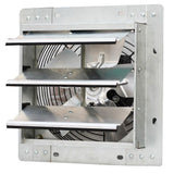 3368 CFM Silver Electric Powered Gable Mount Shutter Fan/Vent - Super Arbor