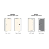 Therma-Tru Benchmark Doors 36-in x 80-in Fiberglass Half Lite Right-Hand Inswing Ready-to-Paint Prehung Single Front Door with Brickmould