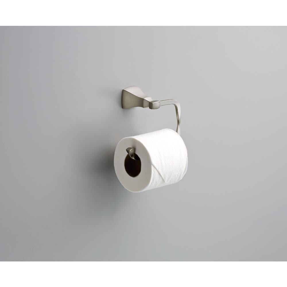 Delta Sawyer Satin Nickel Wall Mount Single Post Toilet Paper Holder