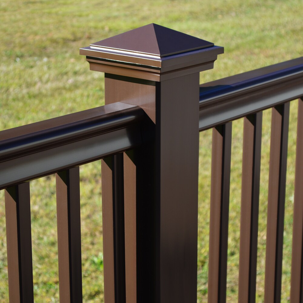 Fiberon 5.1-in x 5.1-in x 3-1/4-ft Simply Brown Composite Deck Post Sleeve