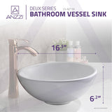 Deux Series Ceramic Vessel Sink in White - Super Arbor