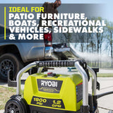 RYOBI 1900 PSI 1.2 GPM Cold Water Wheeled Electric Pressure Washer