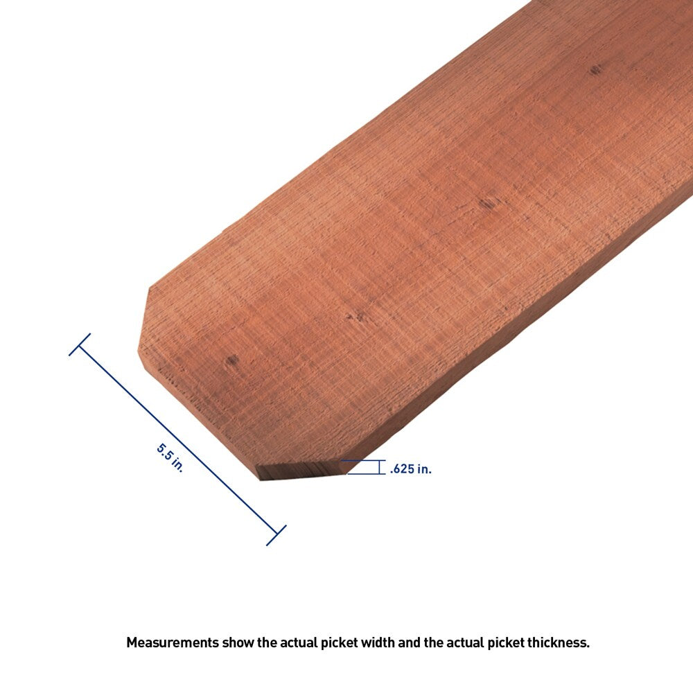 1-in x 6-in x 6-ft Whitewood Dog Ear Fence Picket