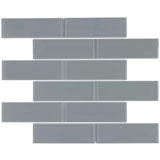 Elida Ceramica Moonlight Subway 12-in x 12-in Glossy Glass Mosaic Wall Tile