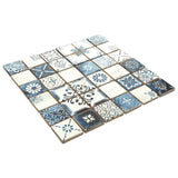 American Olean Genuine Stone Moroccan Black and White 12-in x 12-in Glazed Natural Stone Travertine Uniform Squares Stone Look Wall Tile - Super Arbor