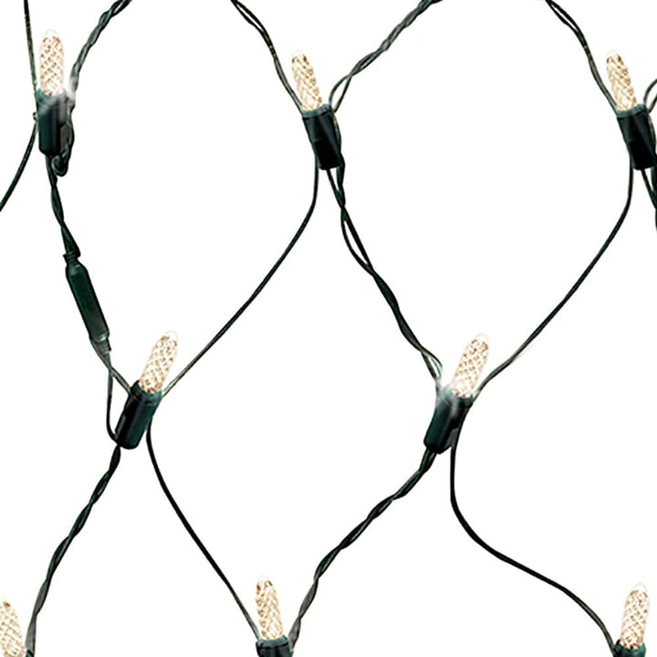 GE StayBright 5-ft x 4-ft Sparkling (Random) White LED 100-Count Mini Plug-In Christmas Net Lights