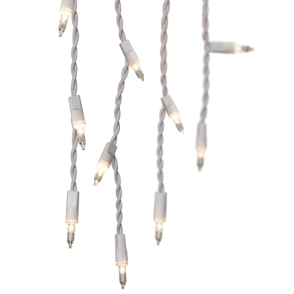 GE ConstantON 200-Count Constant White Mini Incandescent Plug-In Christmas Icicle Lights