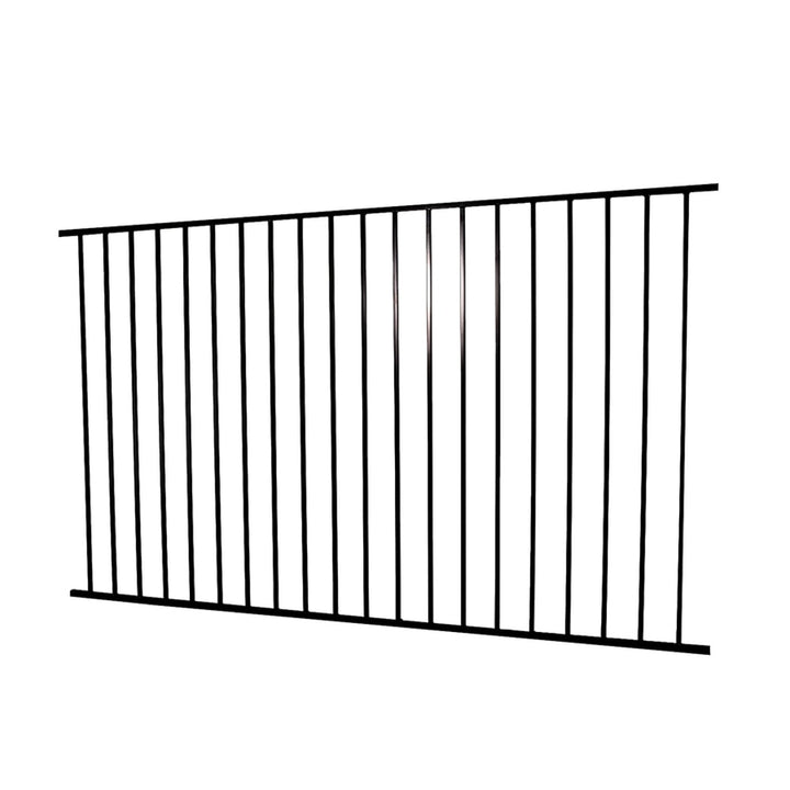 Merchants Metals Freedom Fencing 4-ft H x 8-ft W Black Steel Decorative Fence Panel