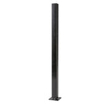 Merchants Metals Freedom Fencing 4-ft H x 2-in W Black Galvanized Steel Decorative Universal Fence Post