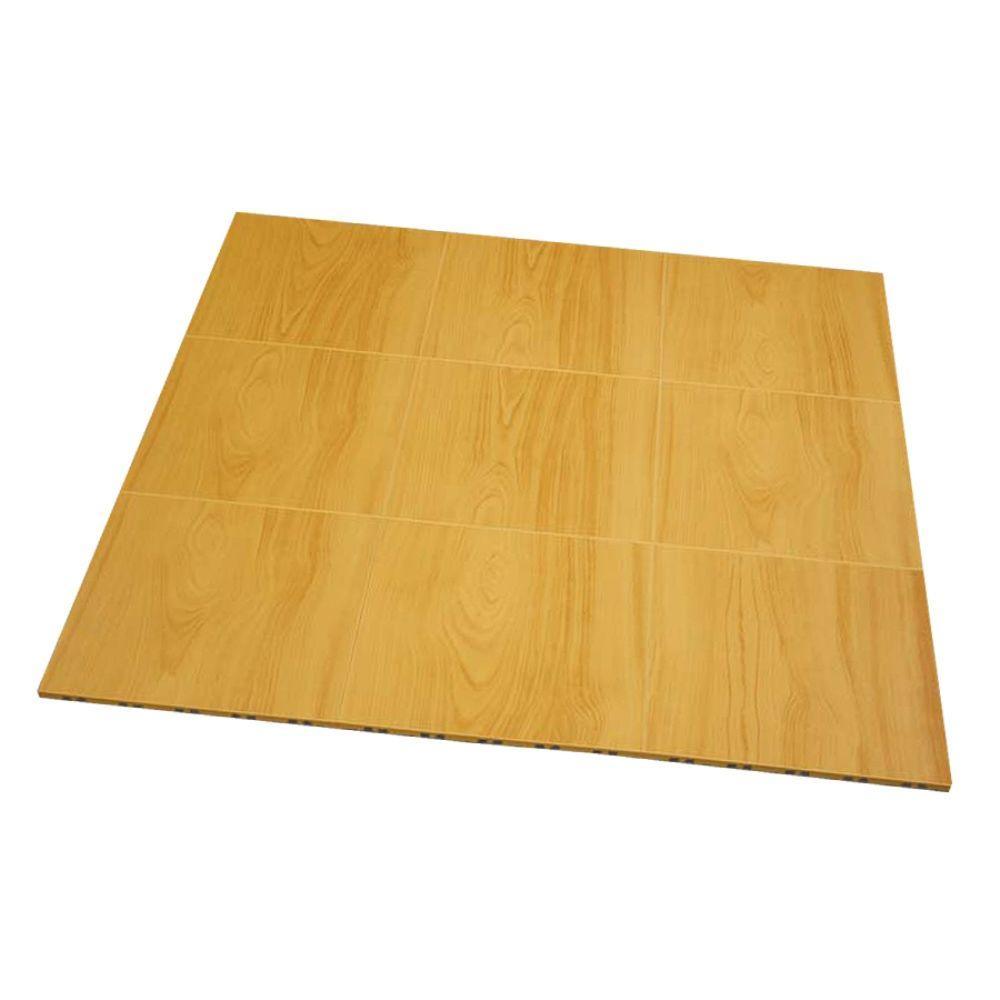 Greatmats Max Tile 12 in. x 12 in. x 5/8 in. Maple Plank Vinyl Interlocking Raised Modular Floor Tile (Case of 26)