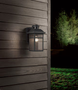 Portfolio Thorsen 11.5-in H Black Motion Sensor Dusk-to-Dawn Outdoor Wall Lantern, E26, 6-in W x 8-in D