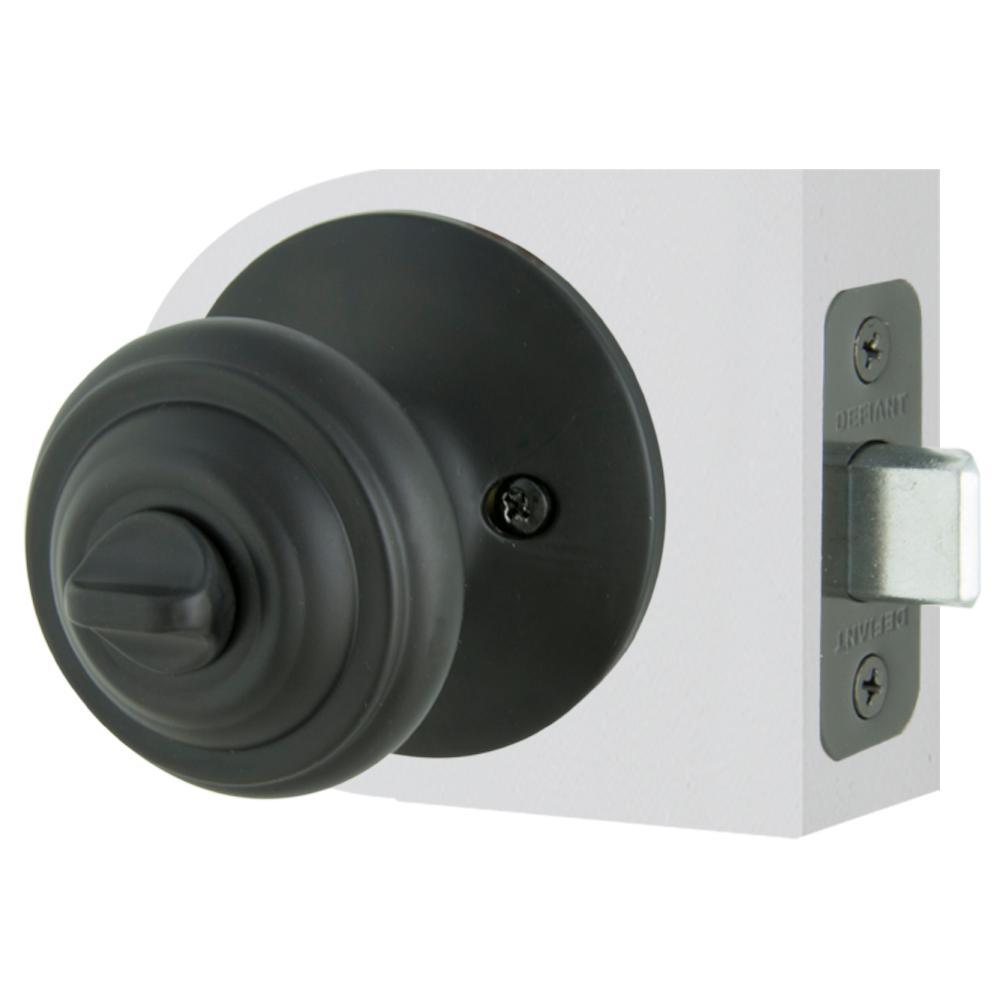 Madrid Matte Black Bed and Bath Door Knob - Super Arbor