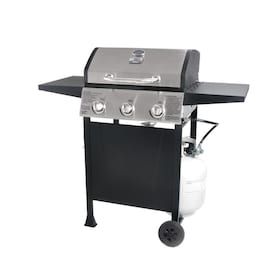Blue Rhino Black and Silver/Porcelain and Stainless Steel 3 Liquid Propane Gas Grill