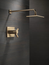 Delta Vero TempAssure Champagne Bronze 2-Handle Single-Function Shower Faucet Trim Kit, 5.7-in Square Shower Head
