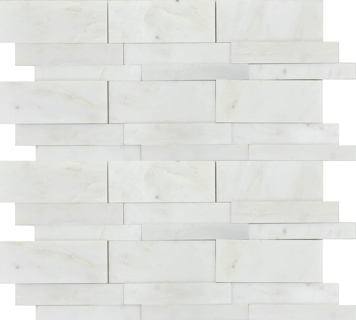 Emser WINTER FROST Natural Stone Marble Border Tile, Polished, 12-in x 12-in