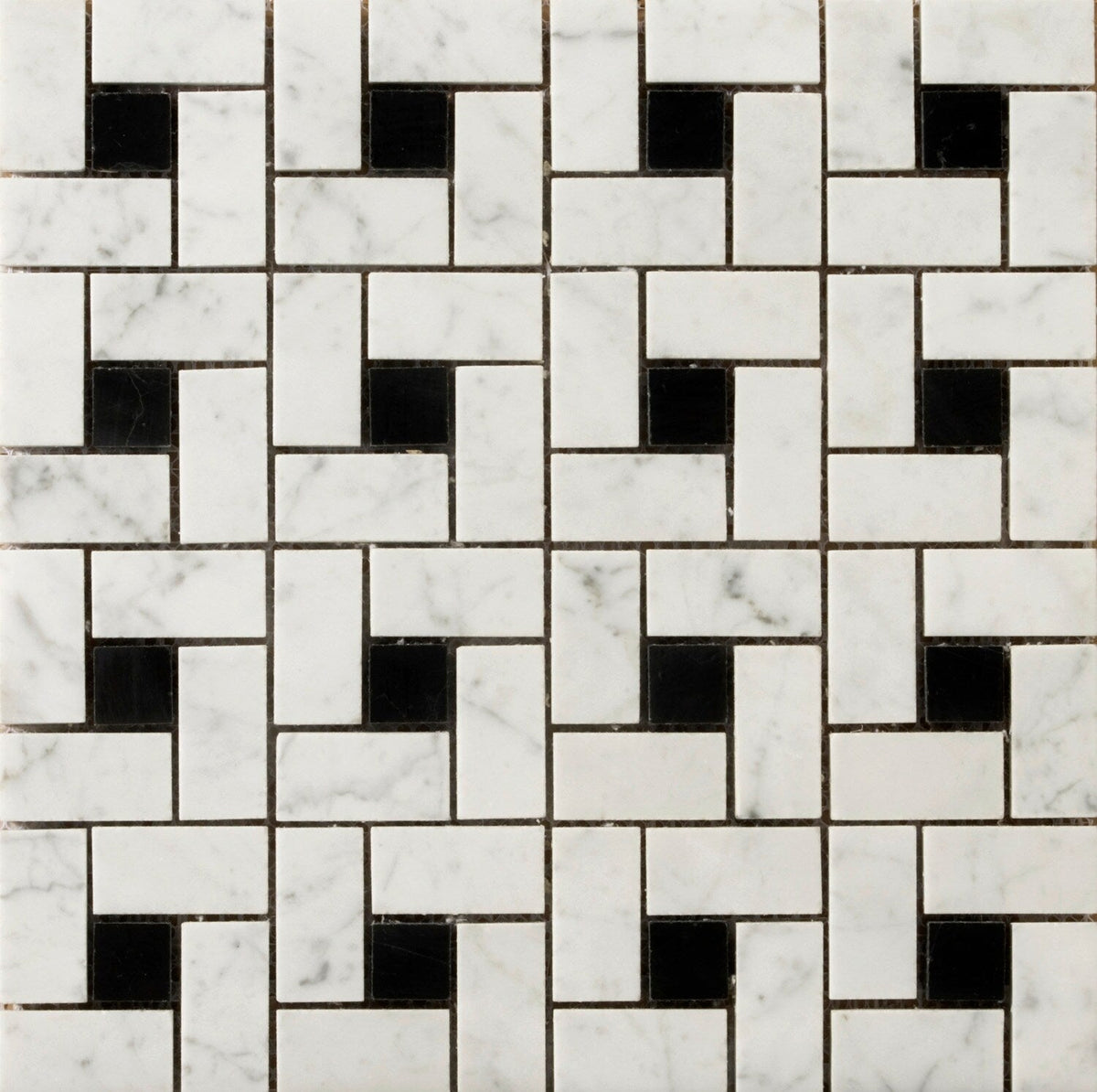 Emser BIANCO GIOIA Bianco Gioia Black Natural Stone Marble Border Tile (12-in x 12-in)
