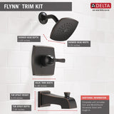 Delta Flynn Oil Rubbed Bronze 1-Handle Bathtub and Shower Faucet with Valve